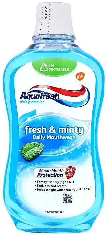 Aquafresh Ополаскиватель для полости рта свежа мята 500 мл