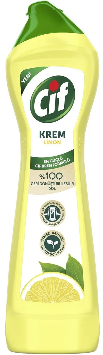 Cif Универсальное средство Актив Лимон, чистящий крем для кухни и ванной, 500 мл