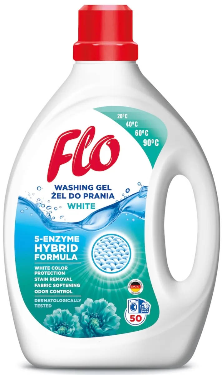 FLO Hybrid Гель для стирки белого белья 2л