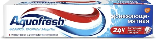 Aquafresh Тройная защита Зубная паста Освежающе-мятная (50 мл)