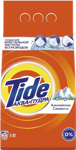 Tide Аквапудра Альпийская Свежесть Стиральный порошок, 3 кг (20 стирок)