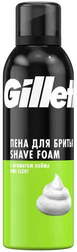 Gillette Пена для бритья Lemon Lime, 200мл