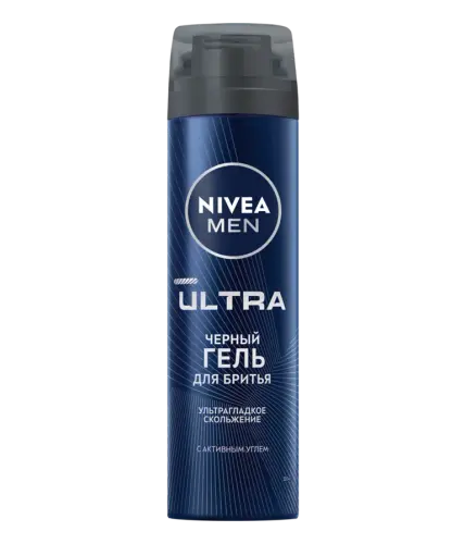 Nivea Men Черный гель для бритья Ultra, 200 мл