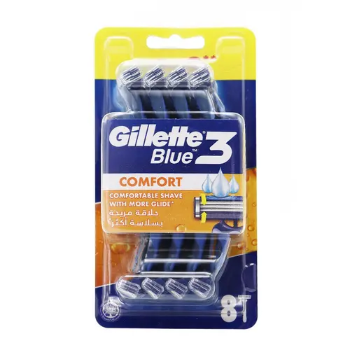 Gillette Blue3 Мужская Бритва Одноразовая с 3 лезвиями 8 шт