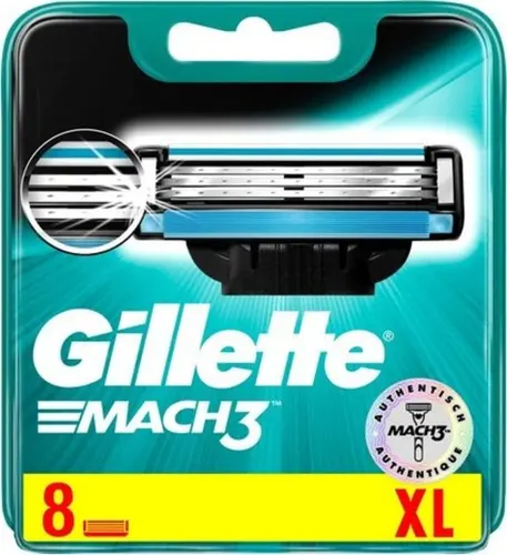 Gillette Сменные кассеты для бритья Mach 3, 8 шт