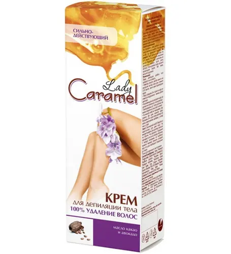 Lady Caramel Крем для депиляции 100% удаление волос 100мл