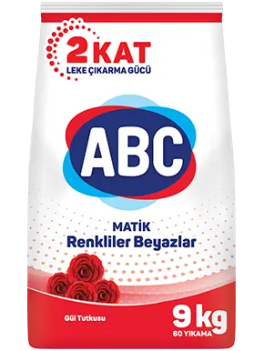 ABC Порошок для белого и цветного с ароматом розы 9 кг (90 стирок)